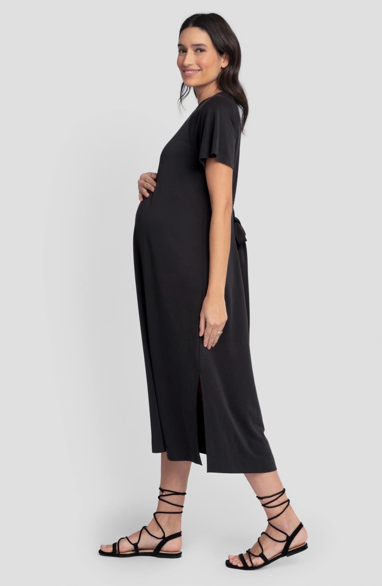 Seraphine Maternity T-Shirt Dress, Alternate, color, Black