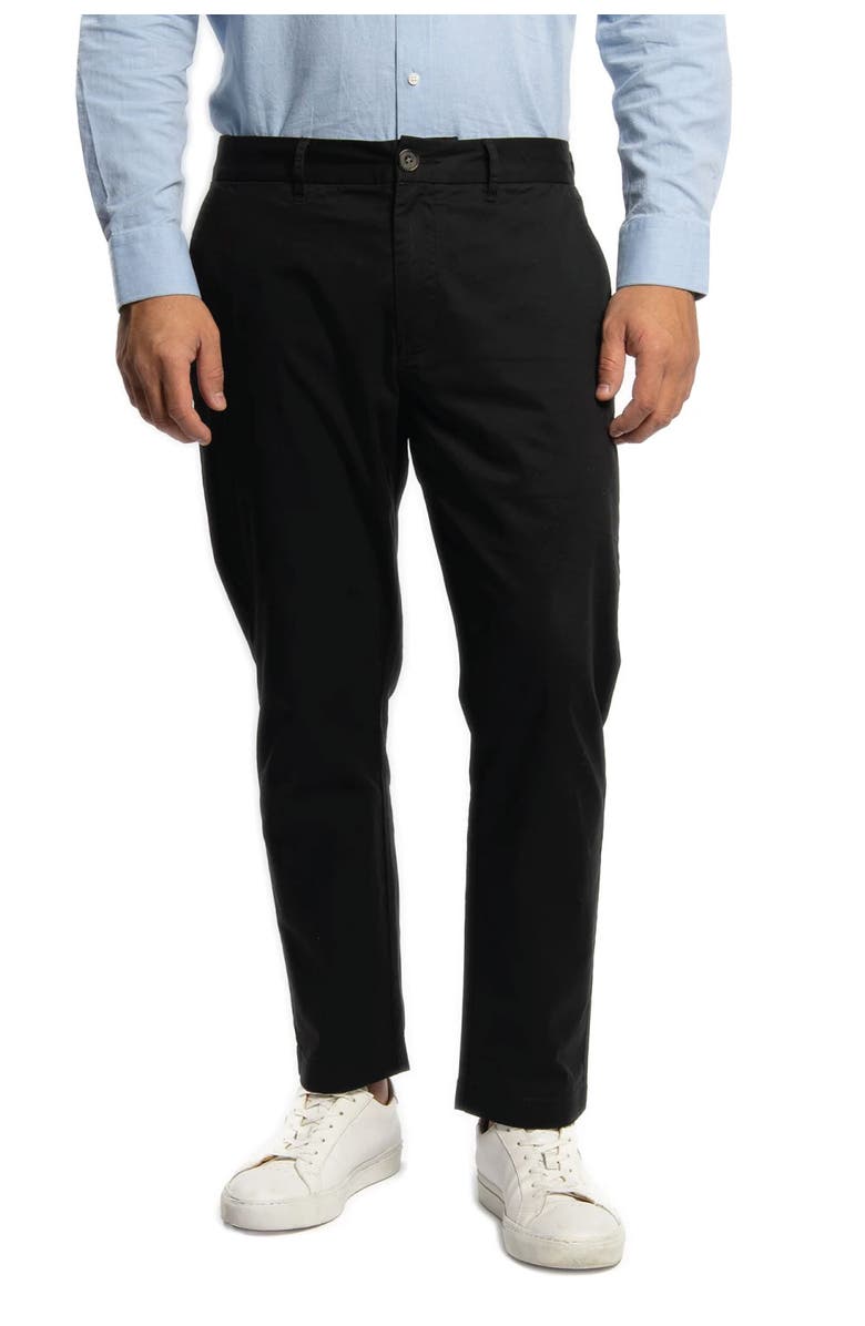 Peter Manning Lightweight Stretch Chinos Standard Fit, Main, color, Black