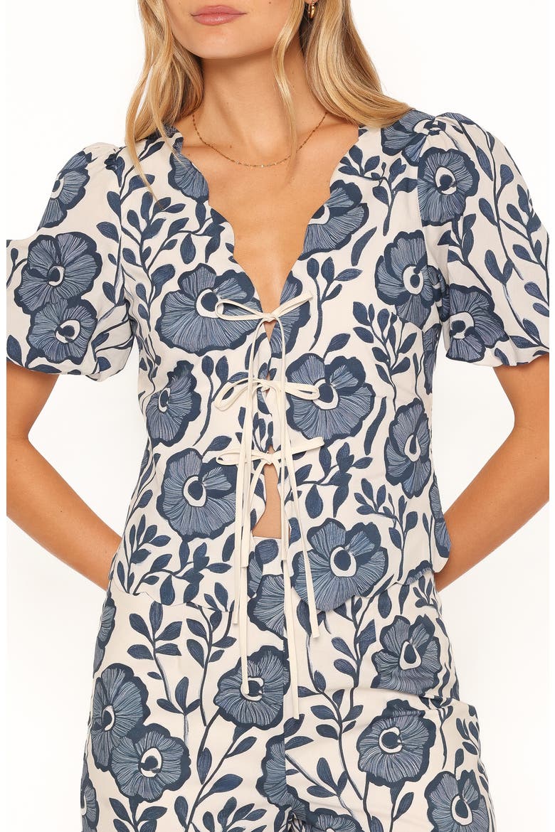 Jensen Scallop Hem Top, Main, color, BLUE FLORAL