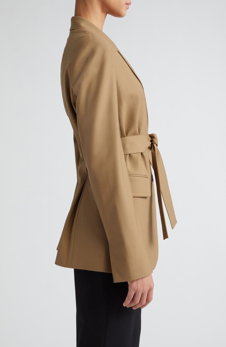 Maria McManus Belted Stretch Wool Blazer, Alternate, color, 