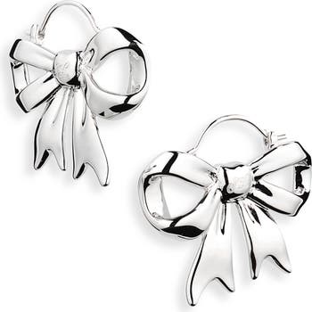 SANDY LIANG MONYO HOOPS ピアス Sandy Liang Monyo Bow Hoop Earrings | Nordstrom