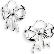 Sandy Liang Monyo Bow Hoop Earrings