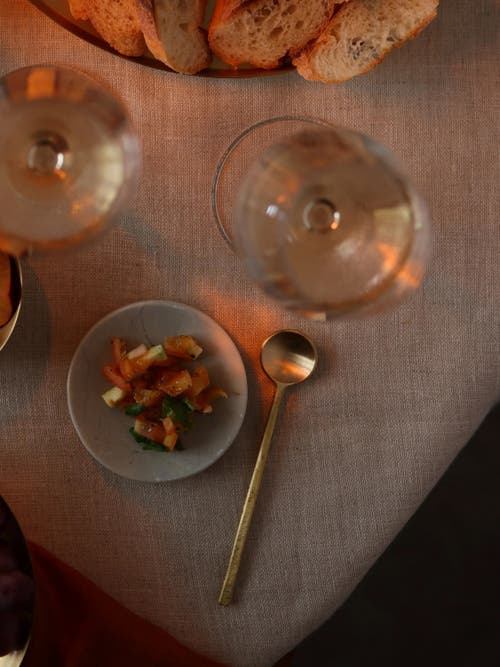 Fleck Wabi Dessert Spoons In Gold