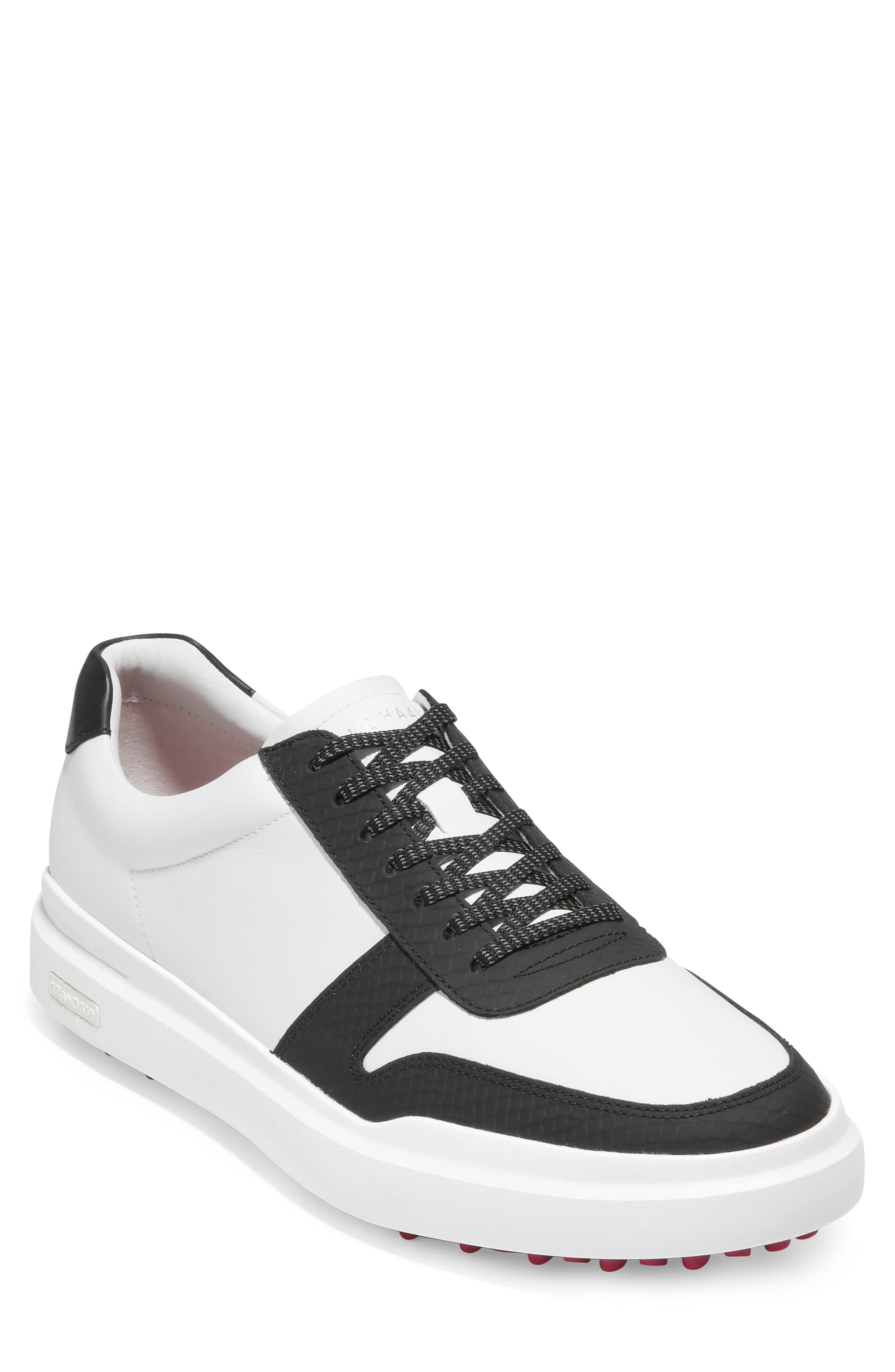 GrandPro Rally Golf Shoe, Main, color, OPTIC WHITE/ BLACK PYTHON
