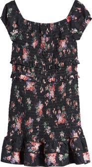 Ava & Yelly Kids' Floral Smocked Dress