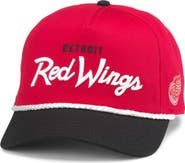 American Needle Men's American Needle Red/Black Detroit Red Wings Roscoe Washed Twill Adjustable Hat