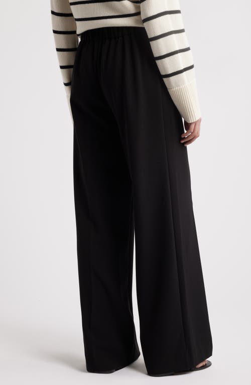 Nordstrom Flat Front Wide Leg Pants In Black