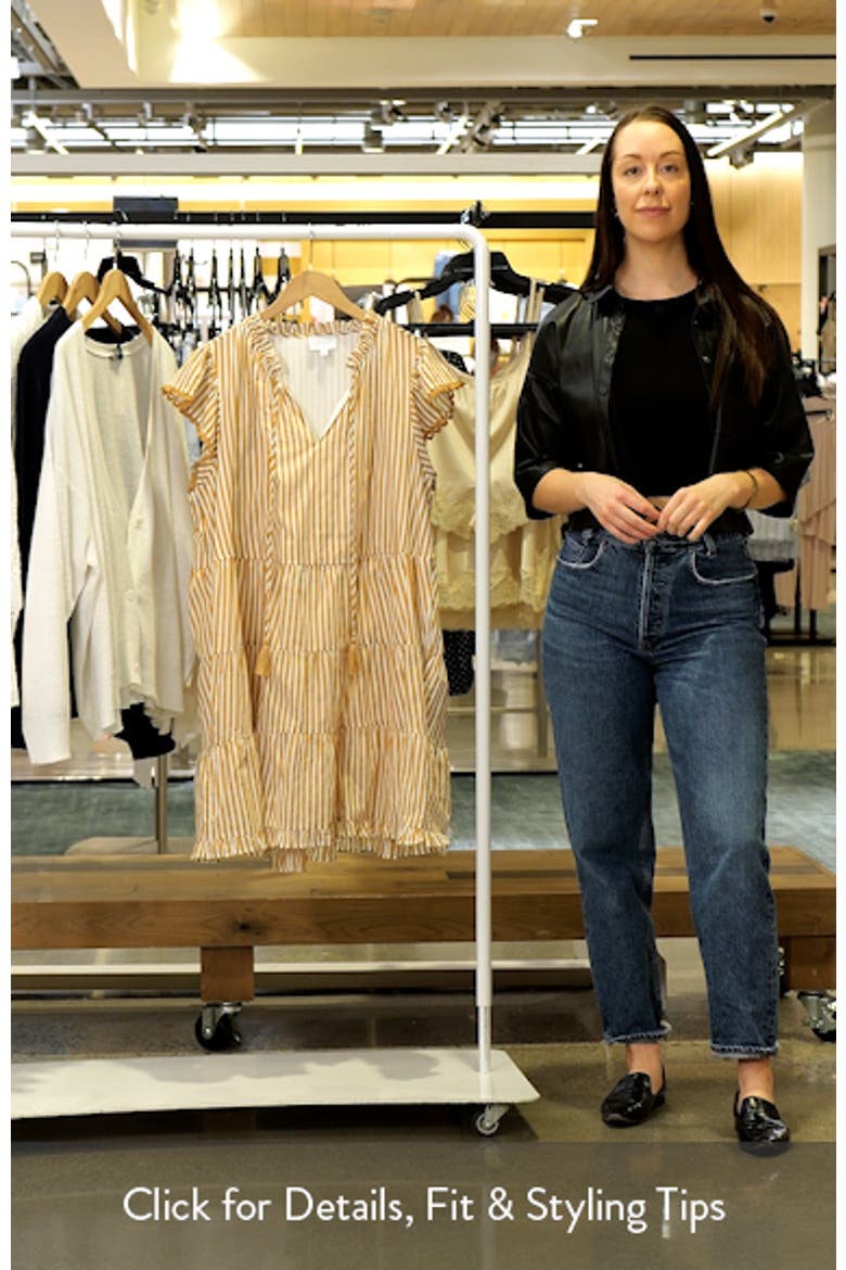Dream State Striped Yodi Cotton Shift Minidress video