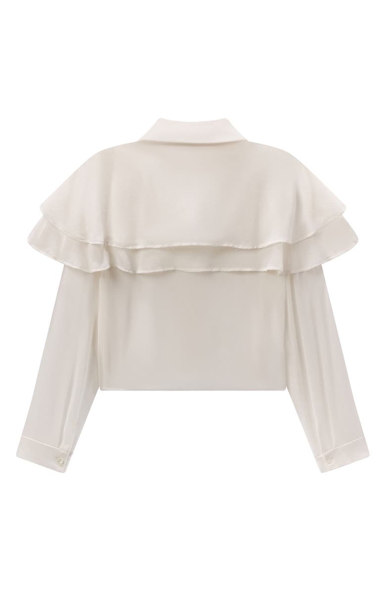 FRAME The Silk Cape Button-Up Shirt, Alternate, color, Cream