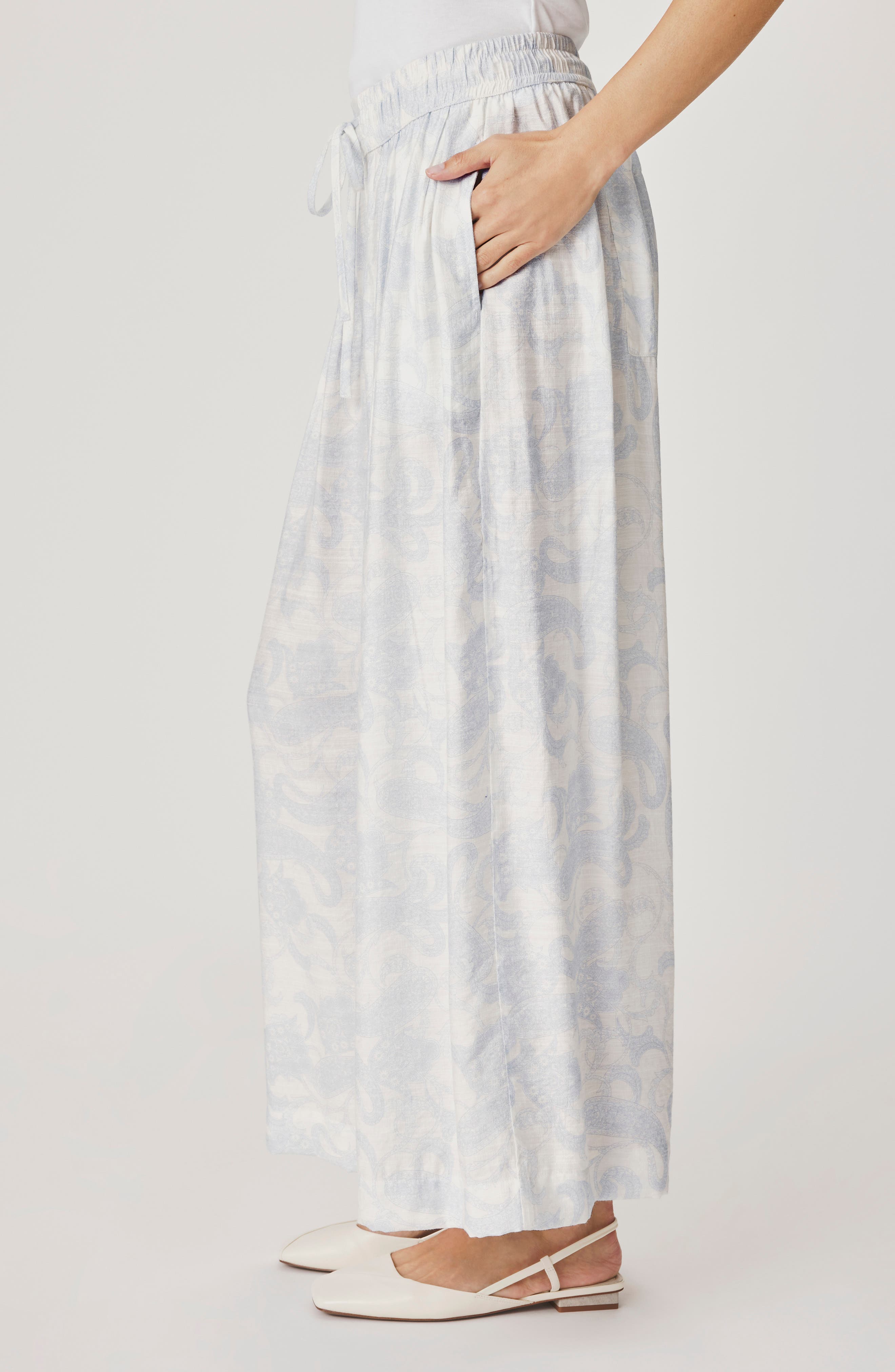 Splendid Iris Paisley Wide Leg Pants (Women) | Nordstrom