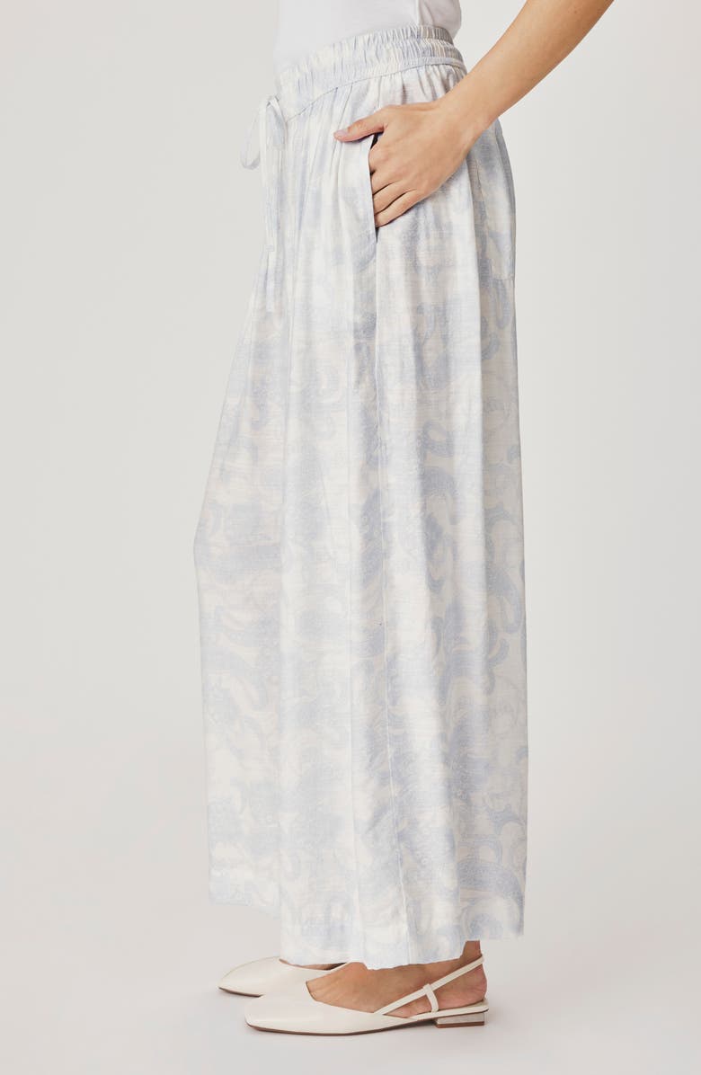 Splendid Iris Paisley Wide Leg Pants, Alternate, color, Antique Pearl White