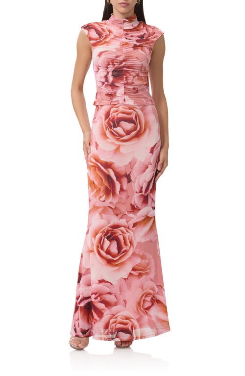 Afrm Jolie Mock Neck Sleeveless Top In Pink