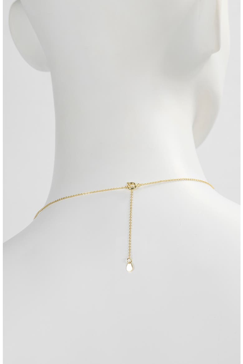 Faux Pearl Cross Pendant Necklace, Alternate, color, GOLD