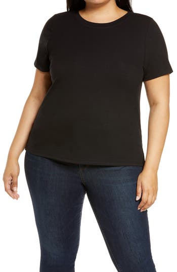 Vince Camuto Crewneck T-shirt In Black