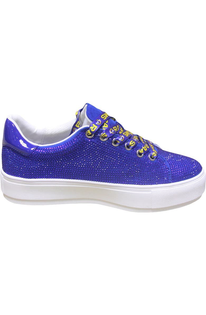 CUCE Women's Cuce Royal Los Angeles Rams Team Color Crystal Sneakers, Alternate, color,