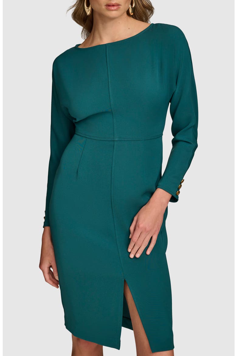 Bracelet Sleeve Sheath Dress, Alternate, color, SPRUCE