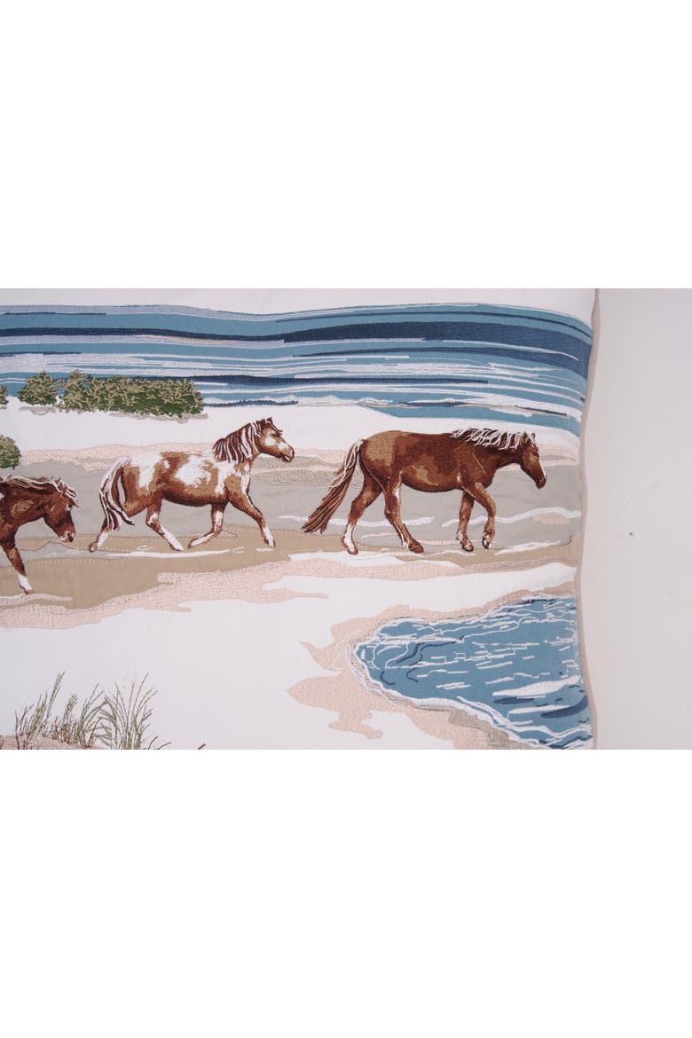 Hoofprints in the Sand Accent Throw Pillow  20" x 20", Alternate, color, Brown