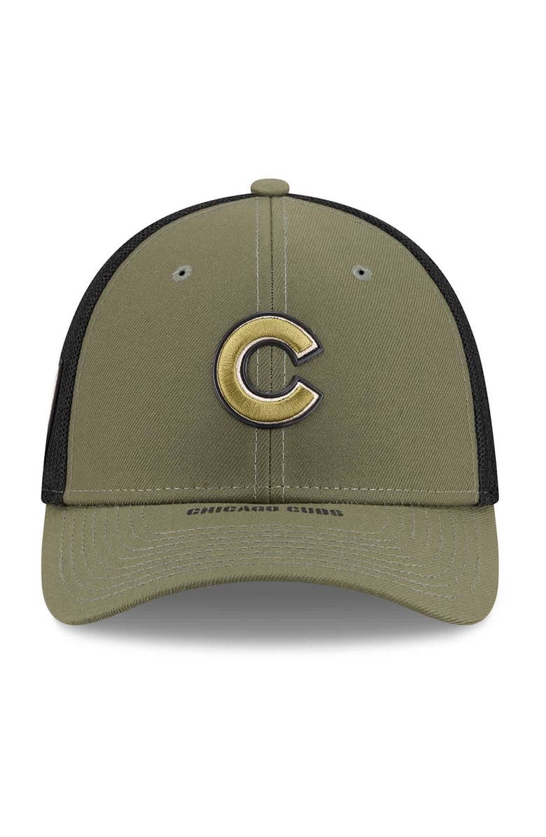 New Era Men's New Era Olive Chicago Cubs 2026 Armed Forces Day 39THIRTY M-Crown Flex Hat, Alternate, color, Olive