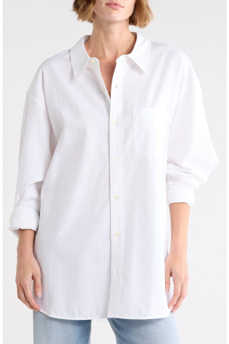 The Big Organic Cotton Button-Up Shirt, Main, color, WHITE