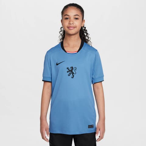 Youth Nike Blue Netherlands Women's National Team 2025/26 Away Replica Jersey