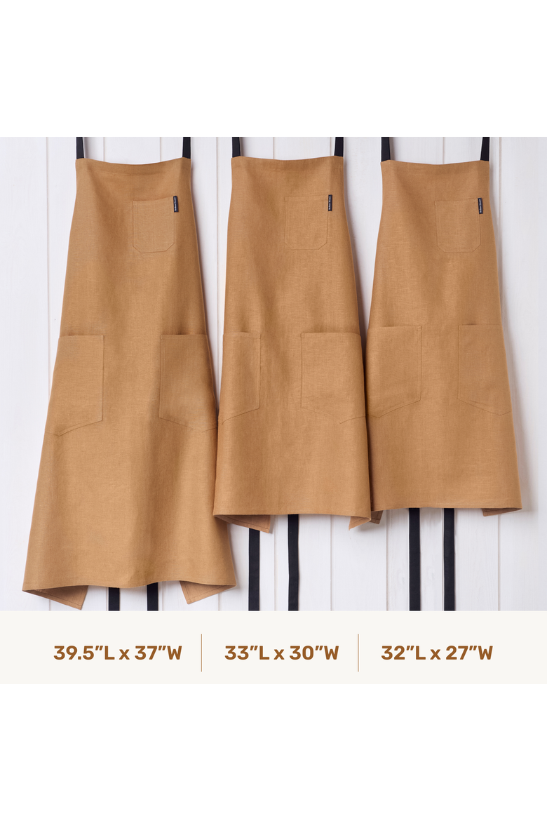 Everyday Linen Apron, Alternate, color, Brown / Black