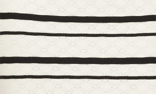 Scotch & Soda Stripe Sleeveless Pointelle Sweater Dress In Multi