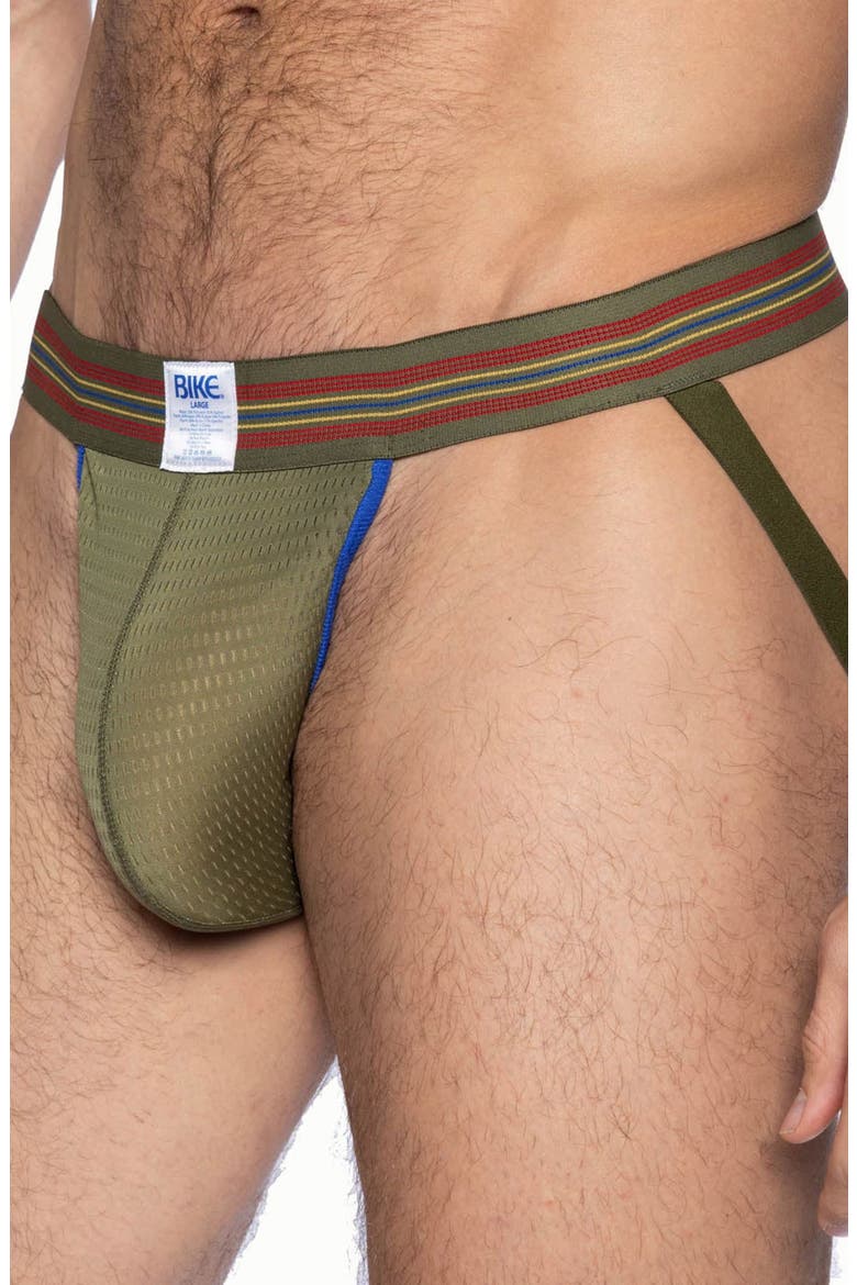 Mesh Jock Strap, Alternate, color, OLIVE