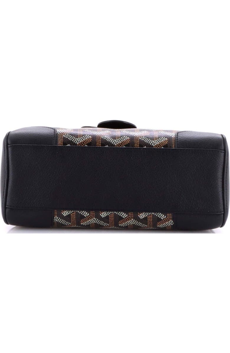 Pre-Owned Goyard Saigon Top Handle Bag Coated Canvas with Leather Mini, Alternate, color, Black