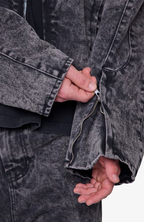 Mnml Moto Denim Jacket In Black