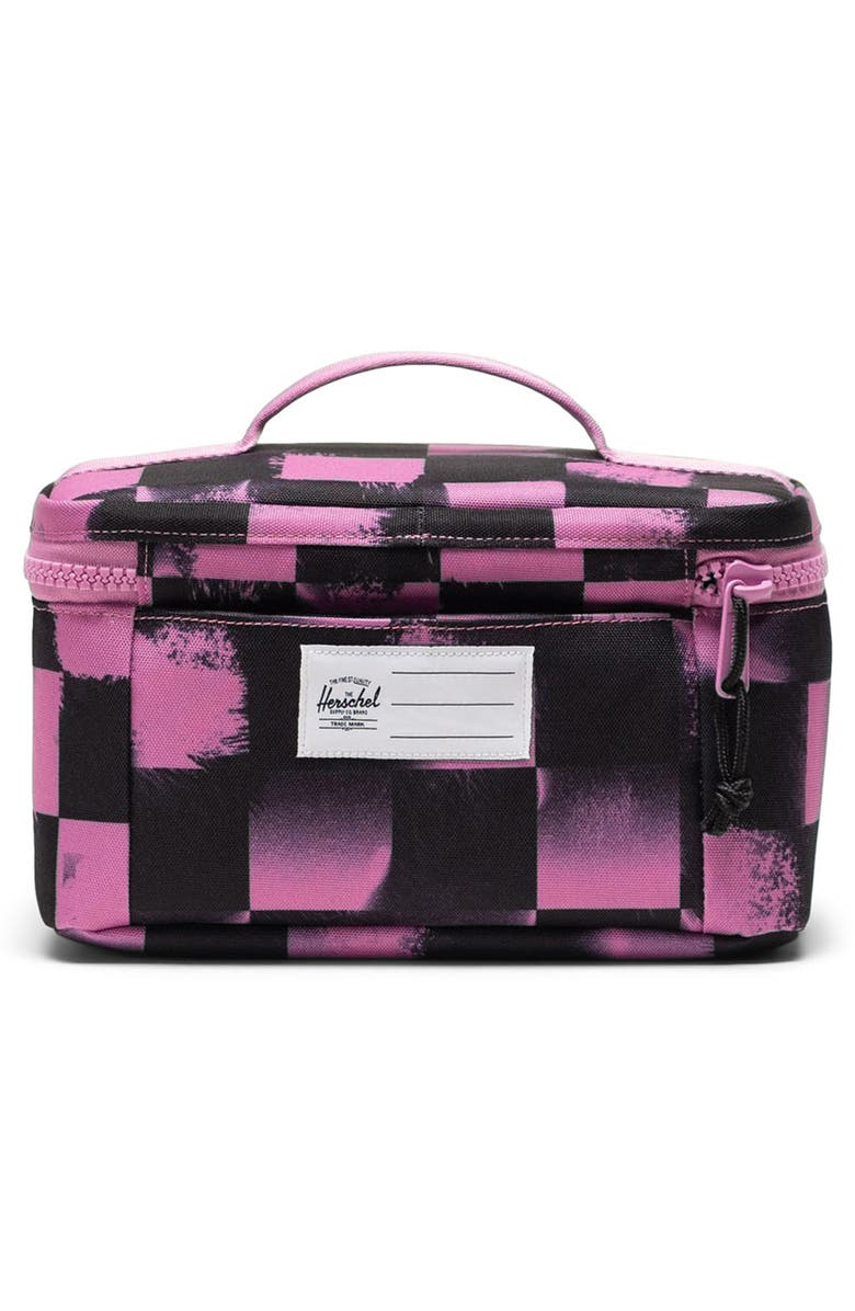 Herschel Supply Co. Kids' Heritage Lunch Bag, Alternate, color, Stencil Checker Opera Mauve
