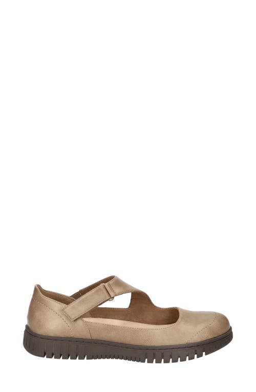 Easy Street 312847 Womens Adjustable Manmade Flat Shoes In Taupe