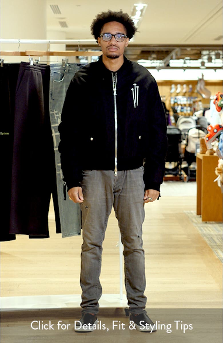 Kayden Zip Detail Cotton Bomber Jacket, sales video thumbnail