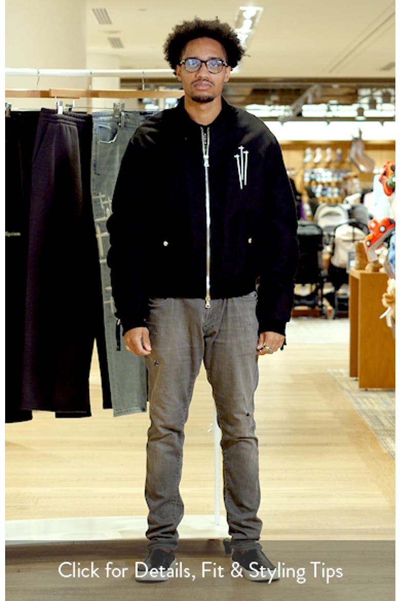 Kayden Zip Detail Cotton Bomber Jacket video