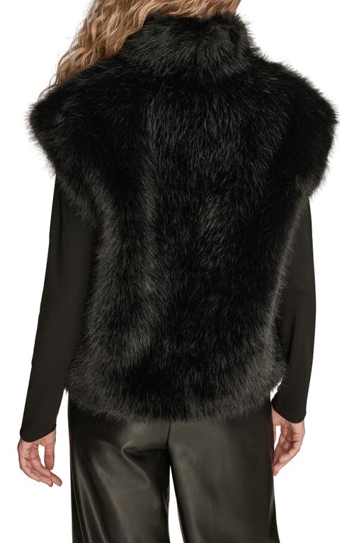 Donna Karan New York Faux Fur Vest In Multi