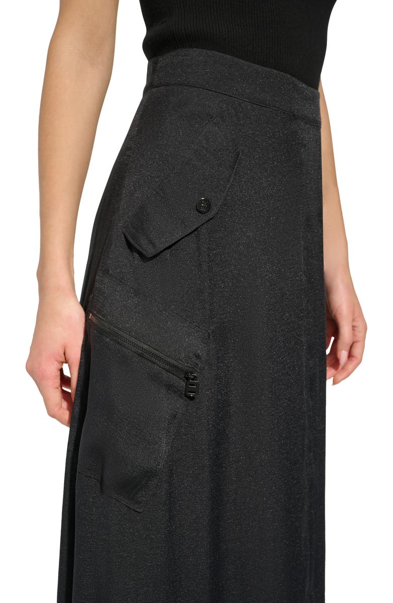 DKNY Organza Cargo Midi Skirt, Alternate, color, 