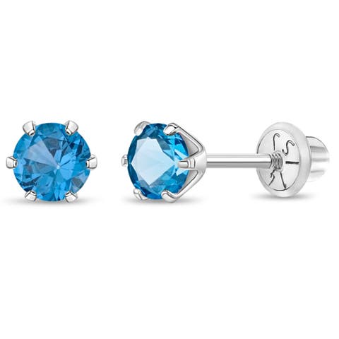 14k Classic Solitaire Earrings