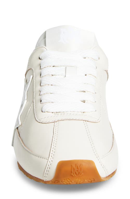 Amiri Pacific Stars Mixed Leather Sneakers In Beige