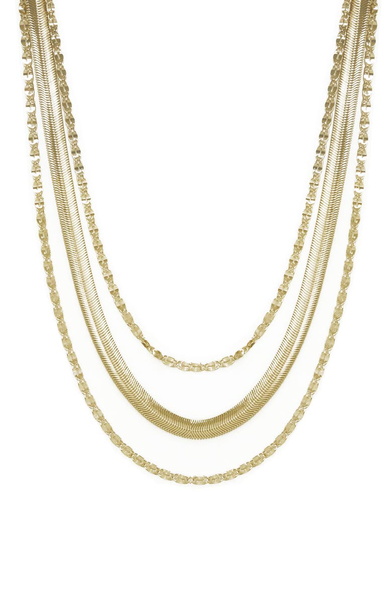 Layered Chain Necklace, Main, color, GOLD