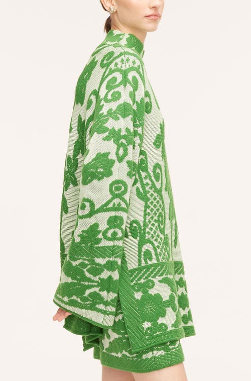 Rebecca Taylor Tapestry Jacquard Turtleneck In Tapestry Fleur Golf Combo