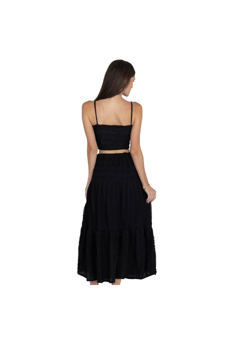 Emma Top & Maxi Skirt Set, Alternate, color, BLACK