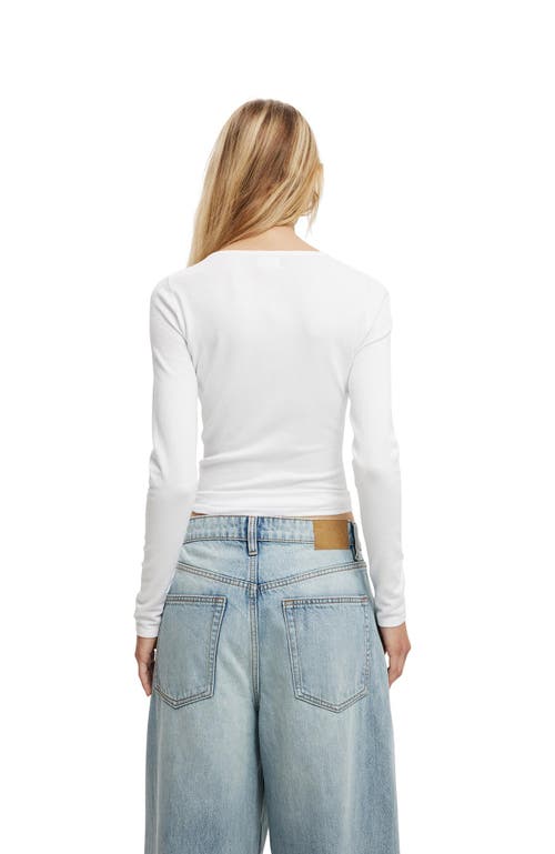 Cotton On Asymmetric Ruched Knit In White