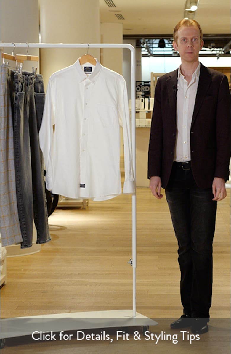 Eagle Regular Fit White Cotton Button-Down Oxford Shirt, sales video thumbnail