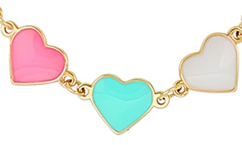 Bony Levy 14k Gold Enamel Heart Charm Necklace In Gold