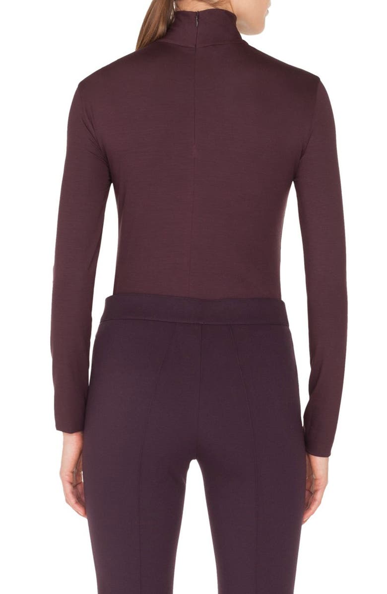 Akris punto Stretch Modal Turtleneck, Alternate, color, Black Cherry