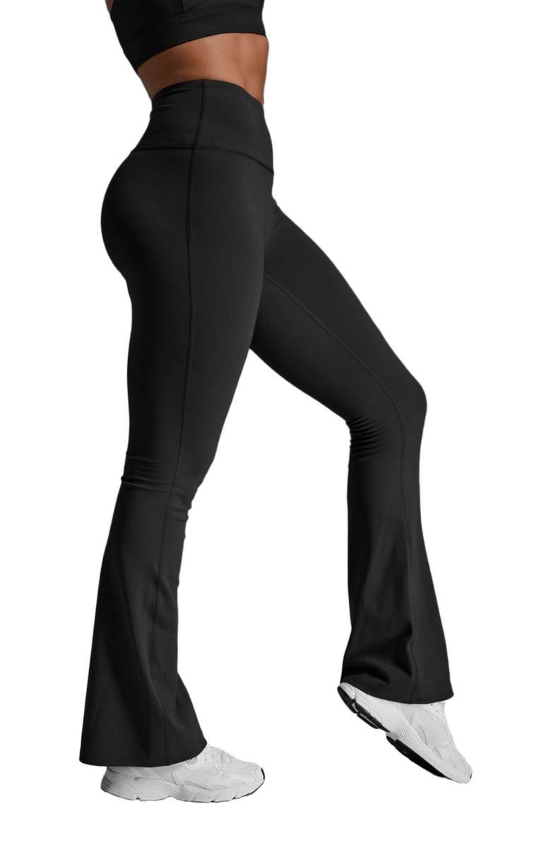 2XU Fluid Hi-Rise Flare Pant, Alternate, color, Black/Black