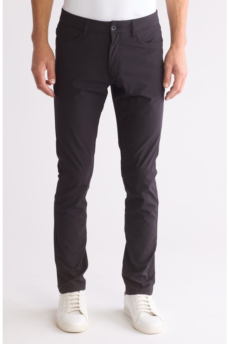 Tech Power Stretch Comfort Slim Leg Pants, Main, color, BLACK
