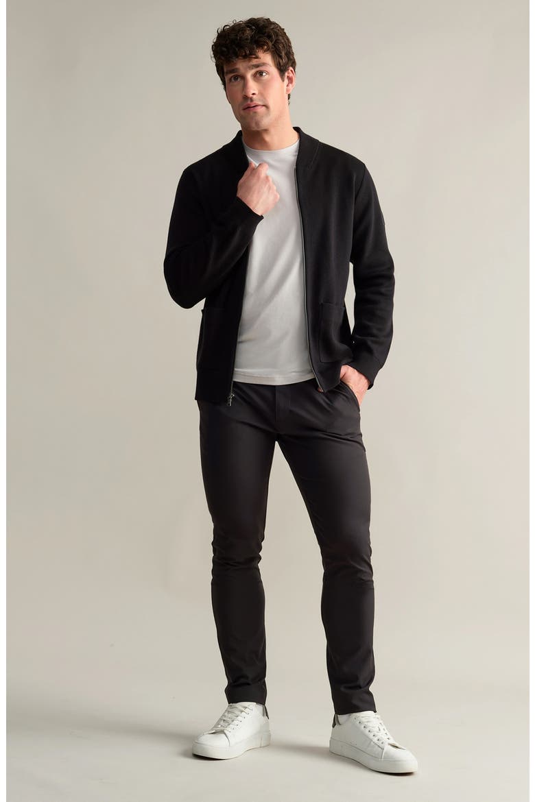 Navigator Knit Bomber, Alternate, color, BLACK