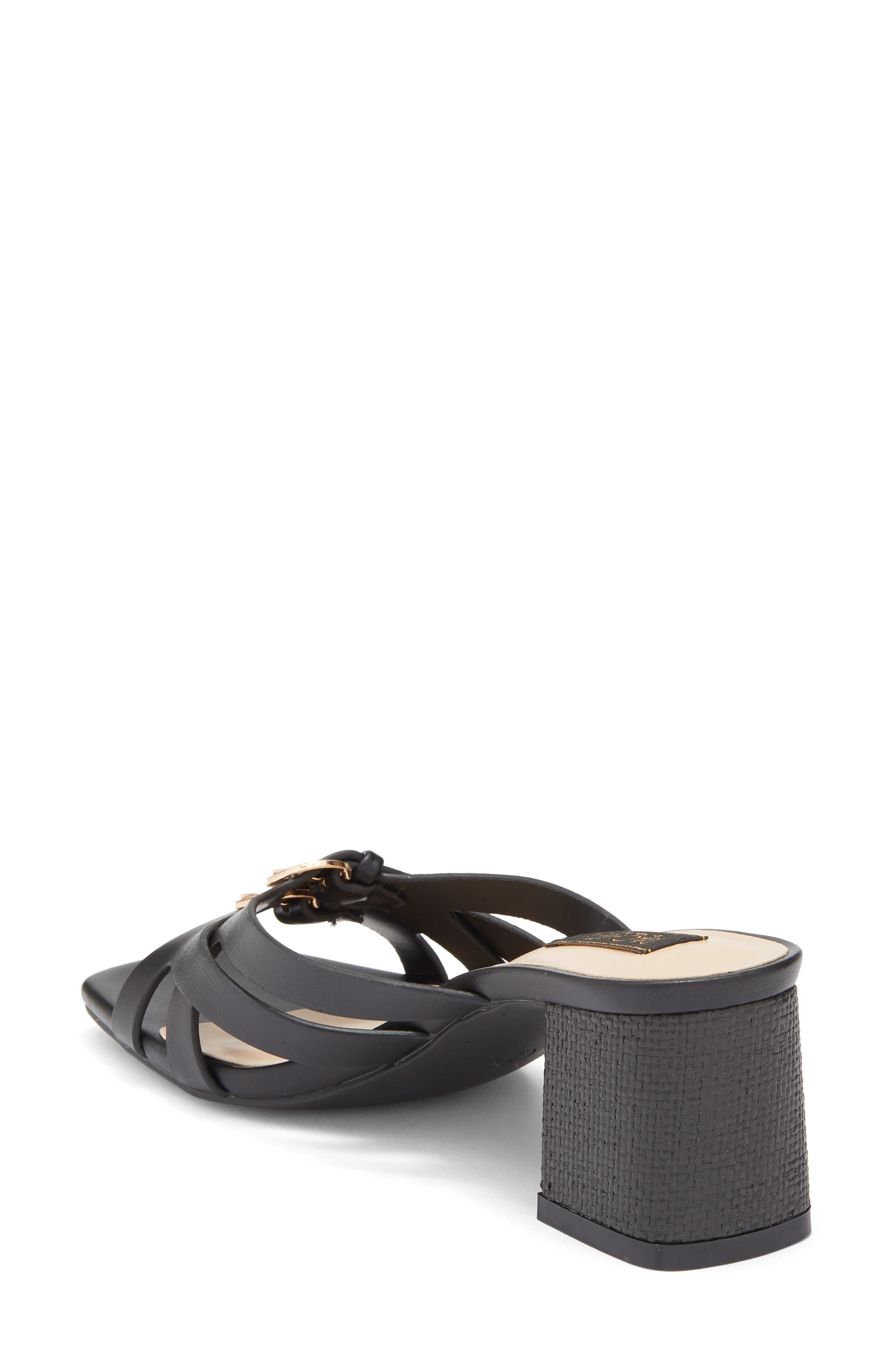 RACHEL Rachel Roy Sorrento Block Heel Slide Sandal, Alternate, color, Black
