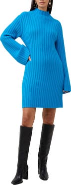 French Connection Babysoft Long Sleeve Rib Sweater Dress