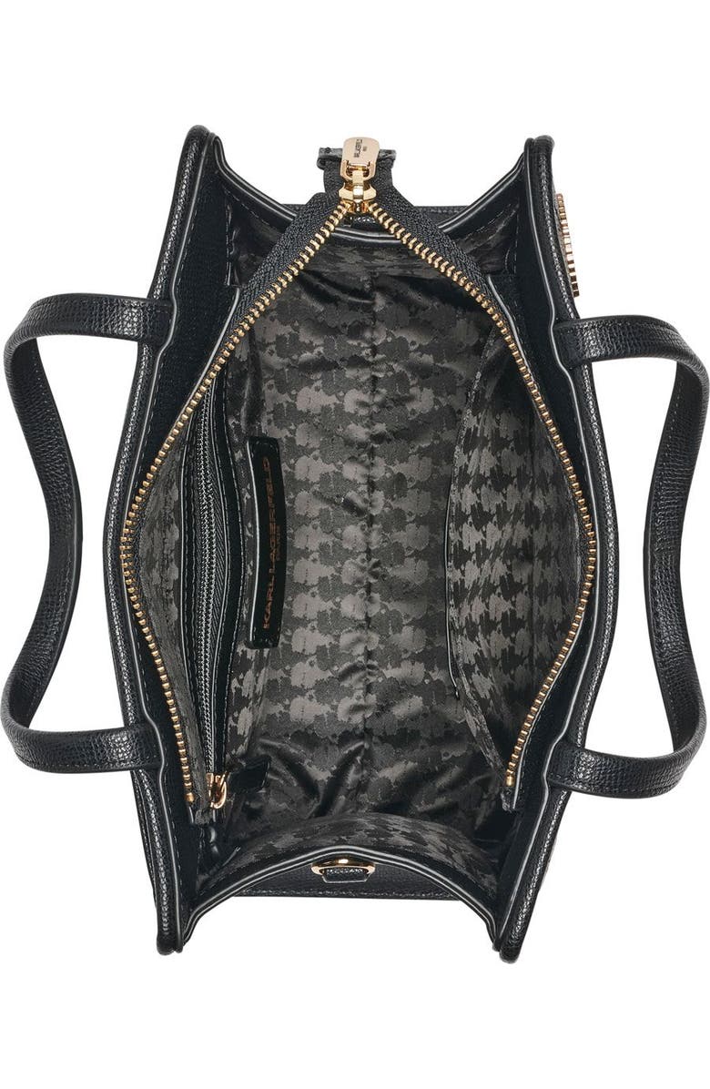 KARL LAGERFELD PARIS Maybelle Satchel, Alternate, color, Black/Gold